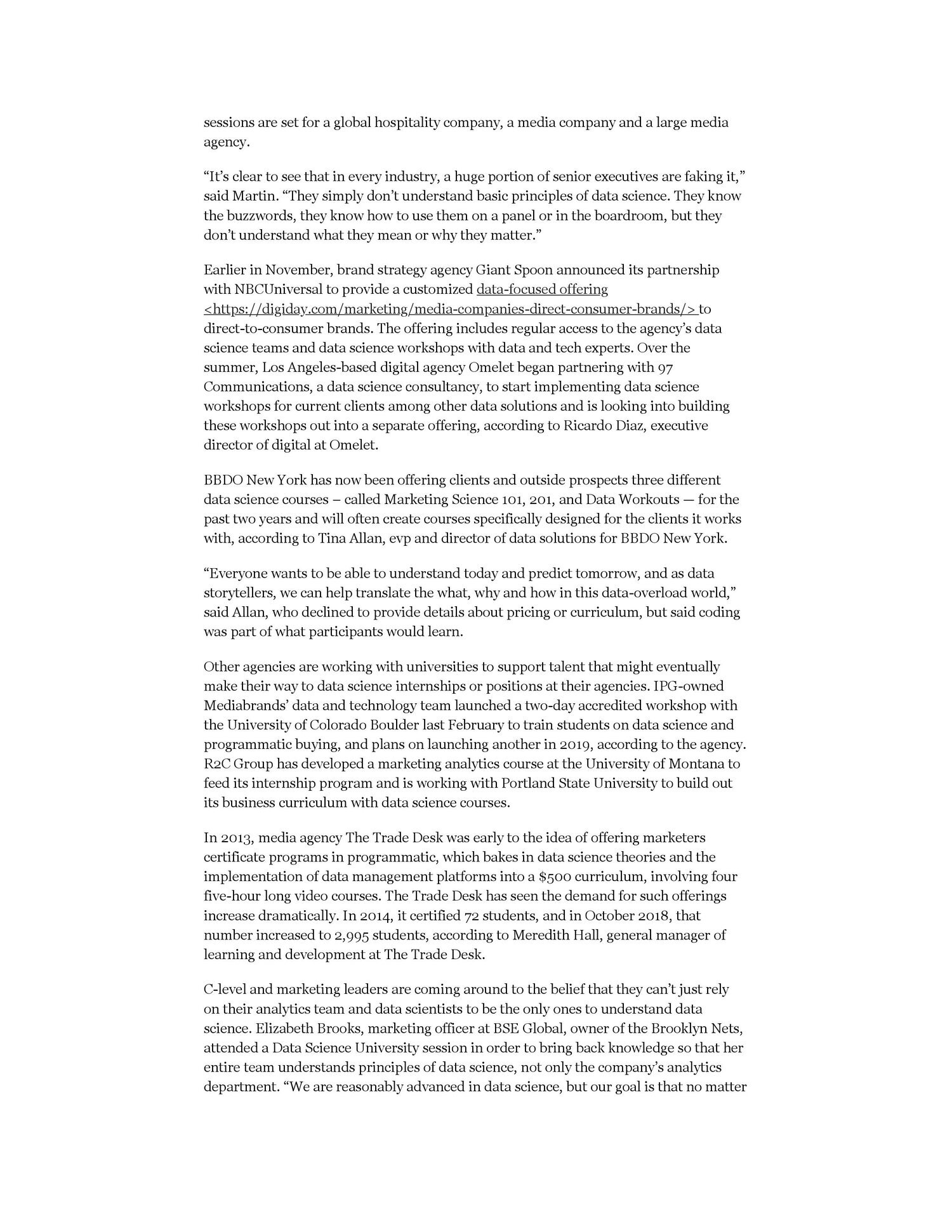 Digiday coverage