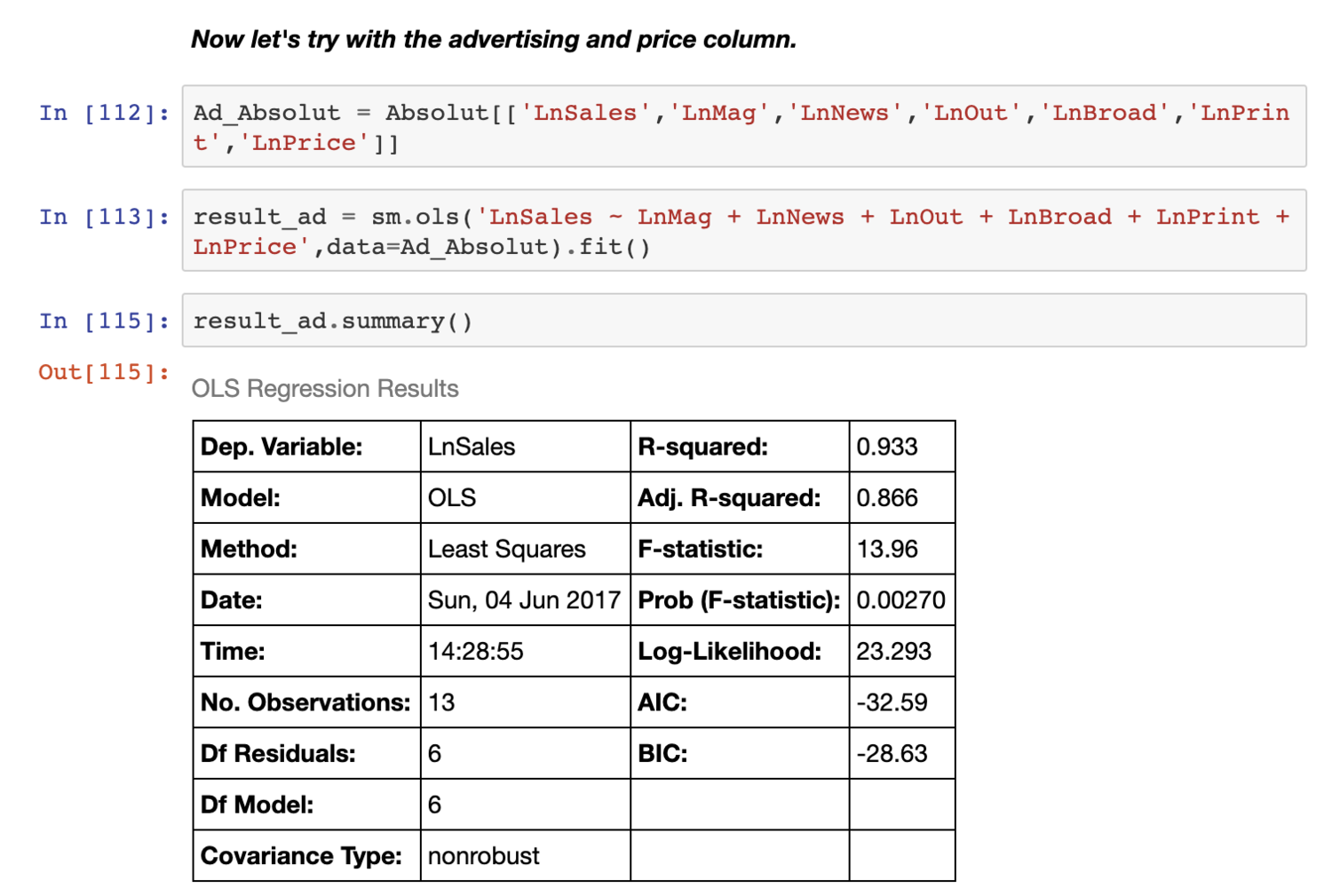 Model report card / pricing breakdown